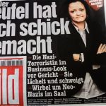 BILD Zeitung mit der Schlagzeile "Der Teufel hat sich schick gemacht" zu Beate Zschäpe (NSU)